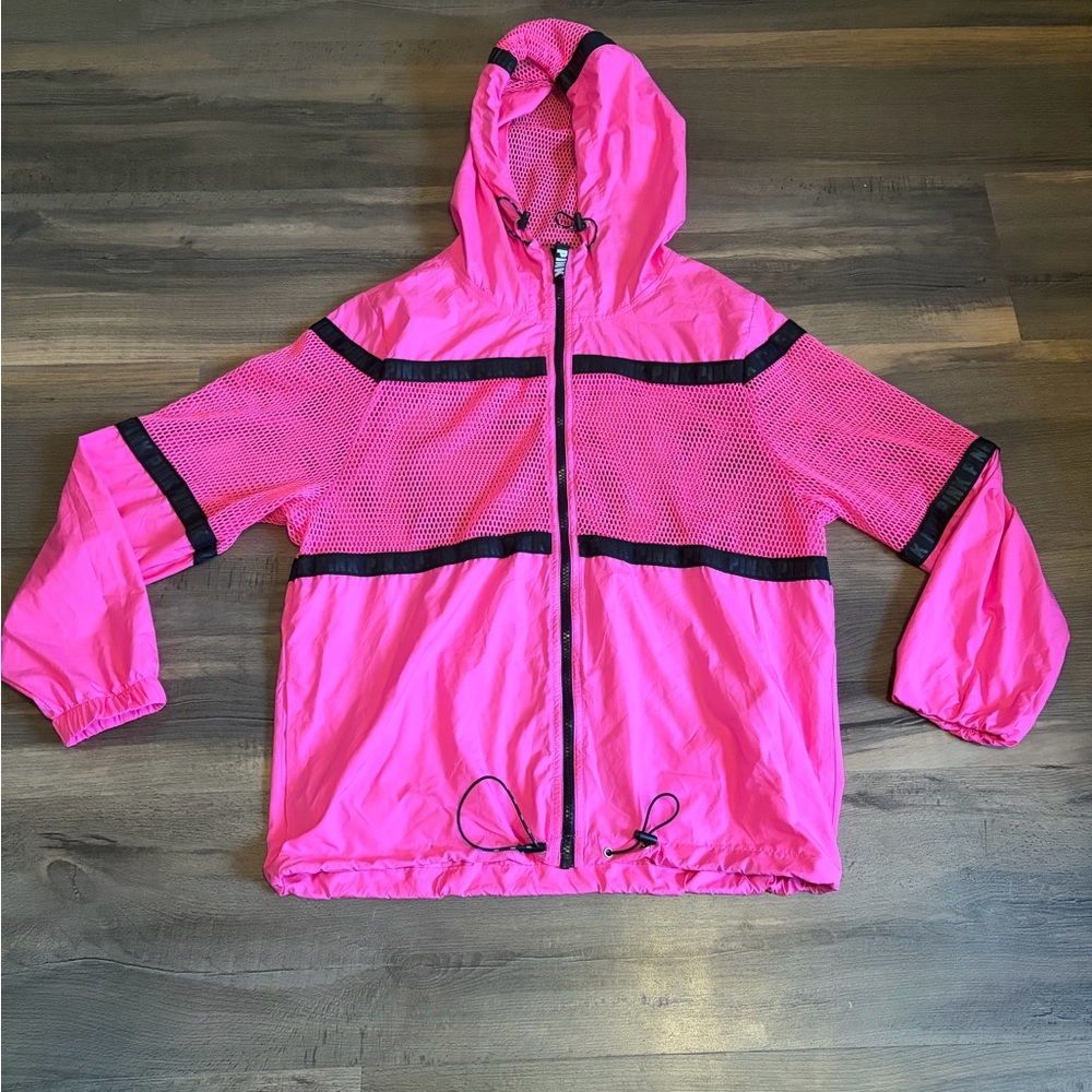 PINK Victoria's Secret Hot Pink Mesh-Lined Top